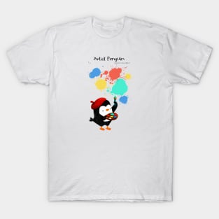 Artist Penguin T-Shirt